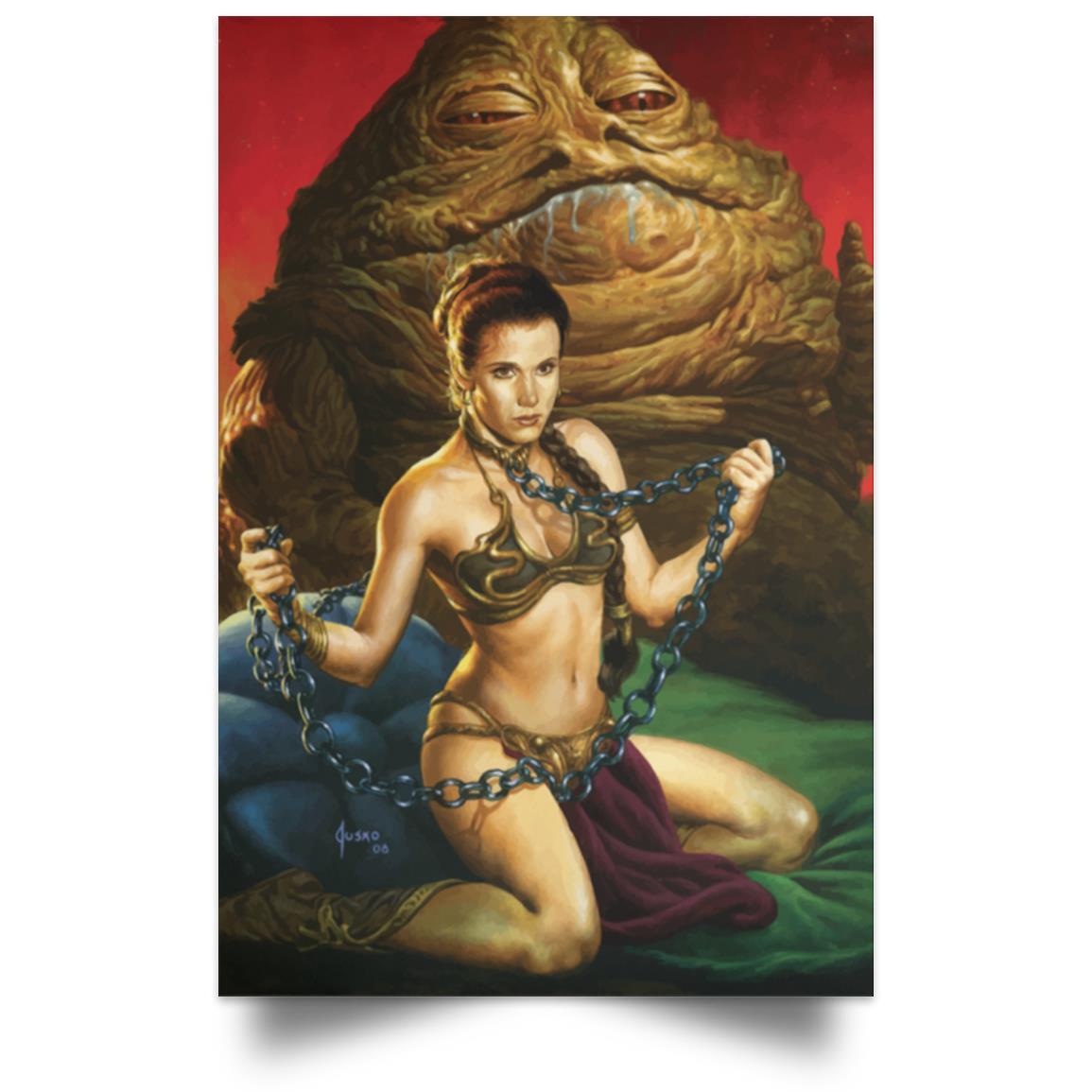POSTER STAR WARS JABBA AND LEIA ESCLAVE 1