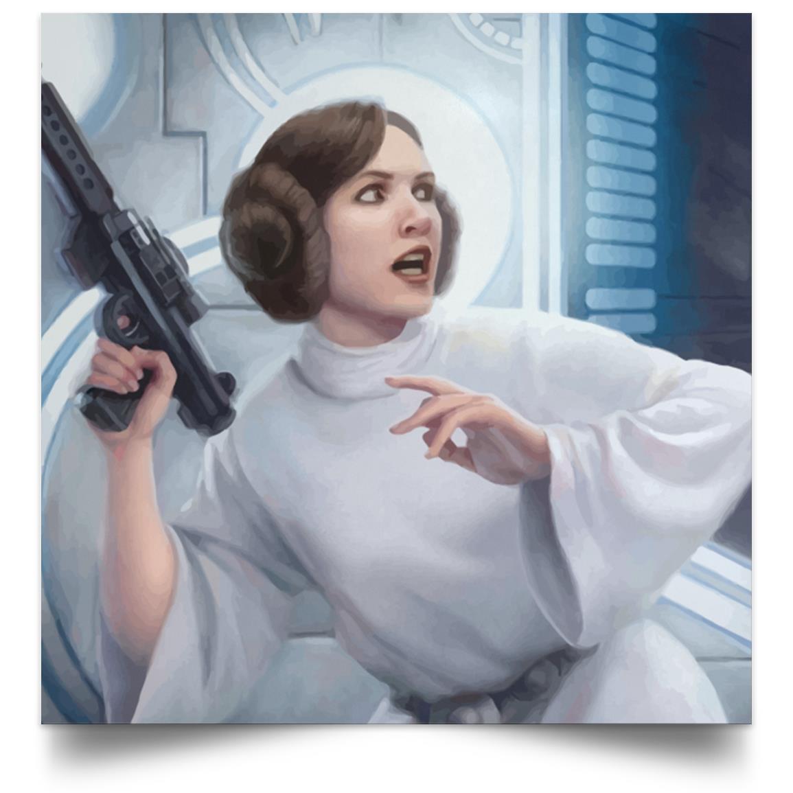 POSTER STAR WARS LEIA ATTENTION 1